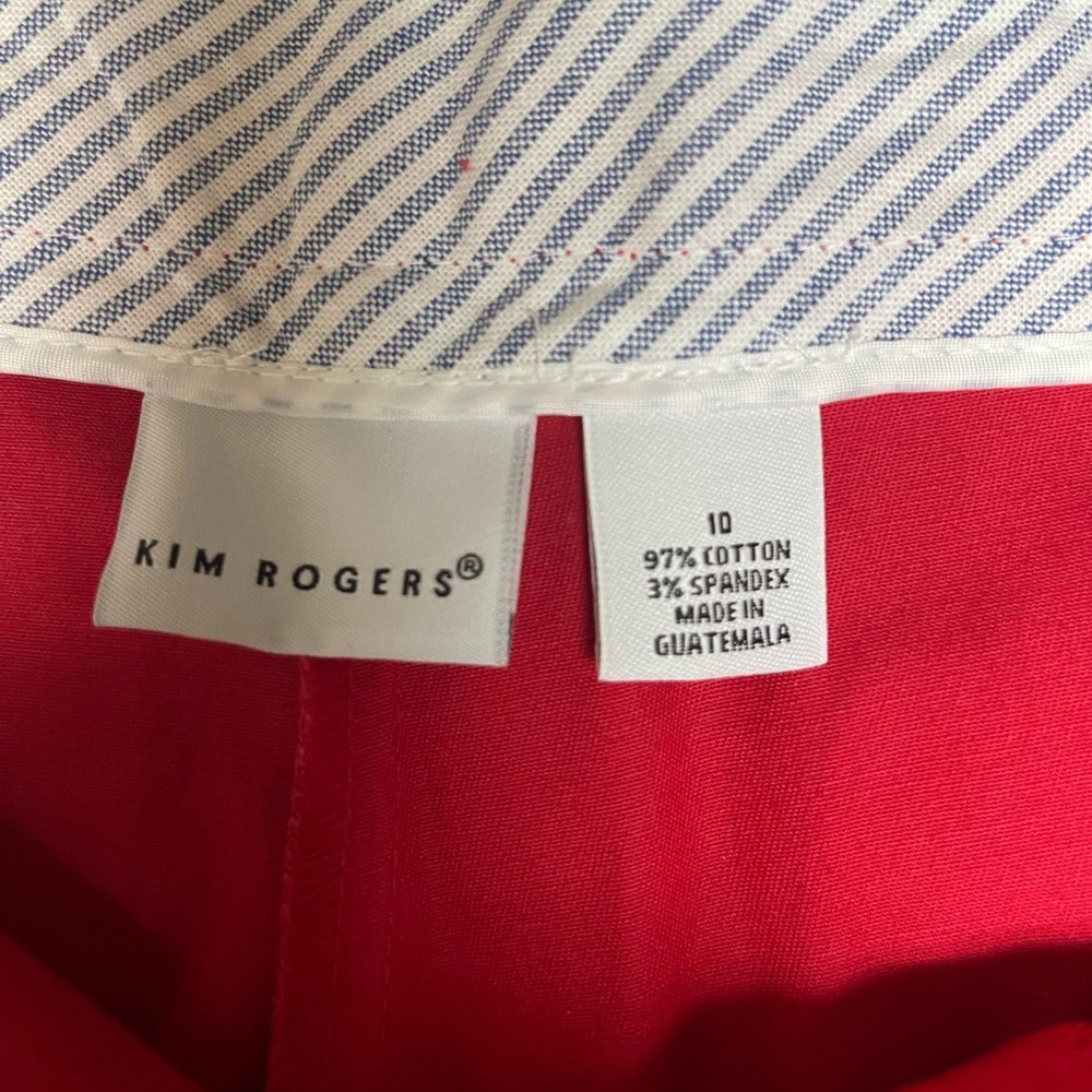 Kim Rogers Bright Red 2 Pocket Women's Shorts NWOT - Picture 7 of 10